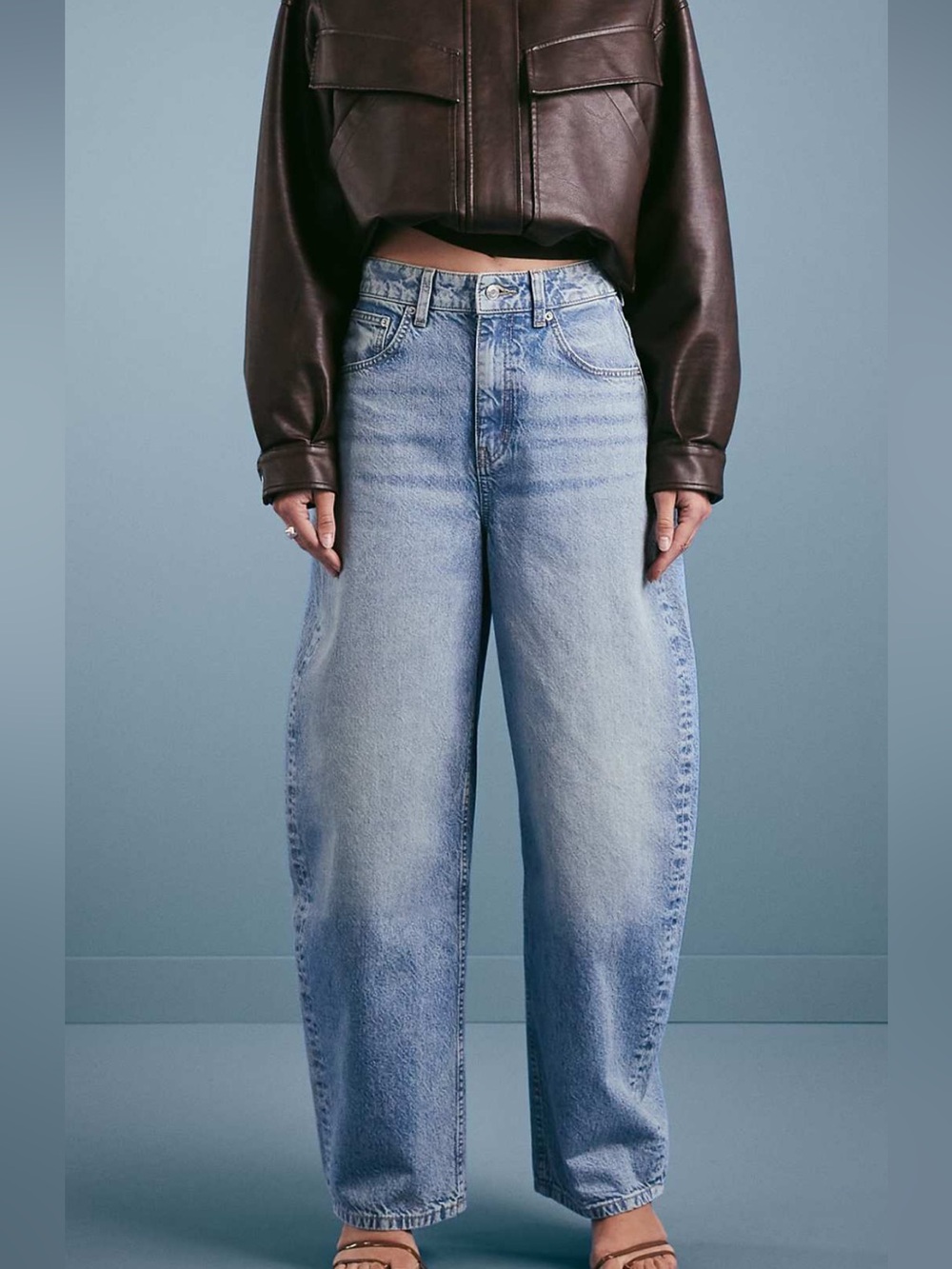NWT ASOS Light Blue High-Rise Wide-Leg Jeans